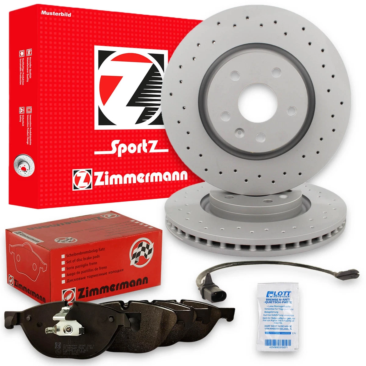 Гальмівні колодки та диски Zimmermann для RENAULT LAGUNA II Grandtour